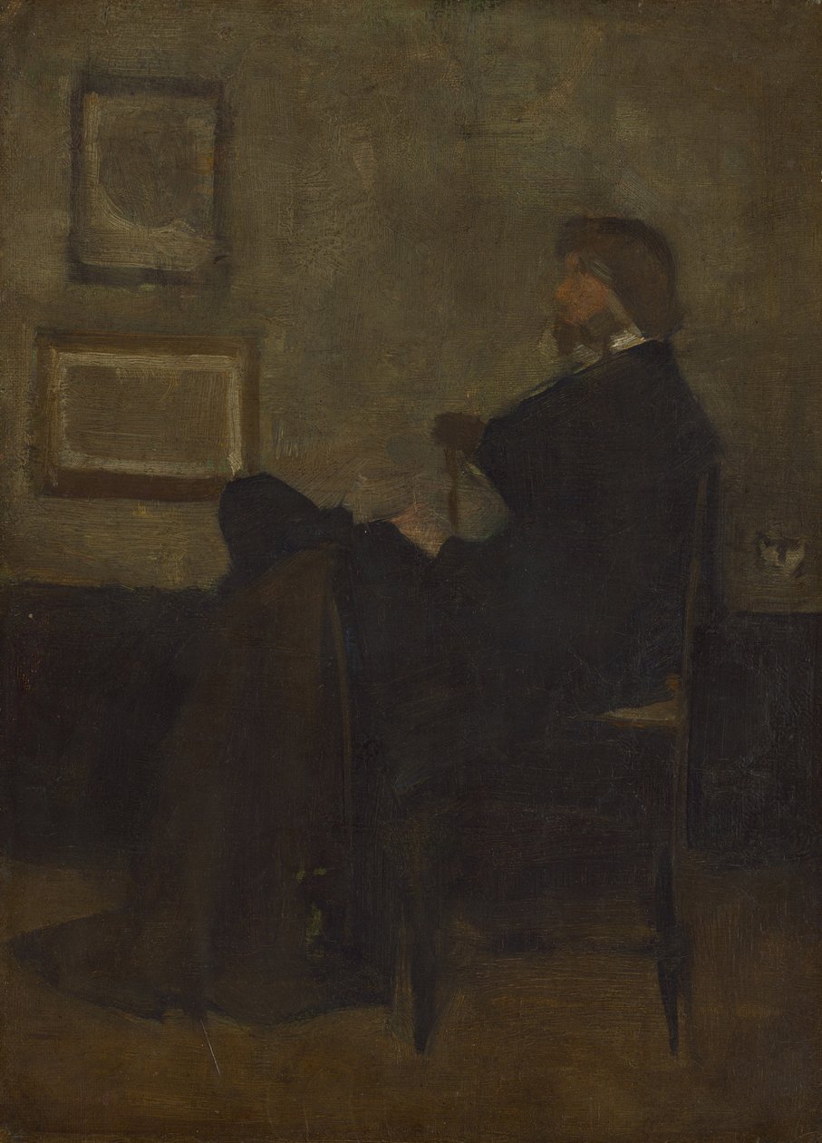 Study for Arrangement in Grey and Black, nro 2: Thomas Carlyle, 1872-73 tekijältä James Abbott McNeill Whistler