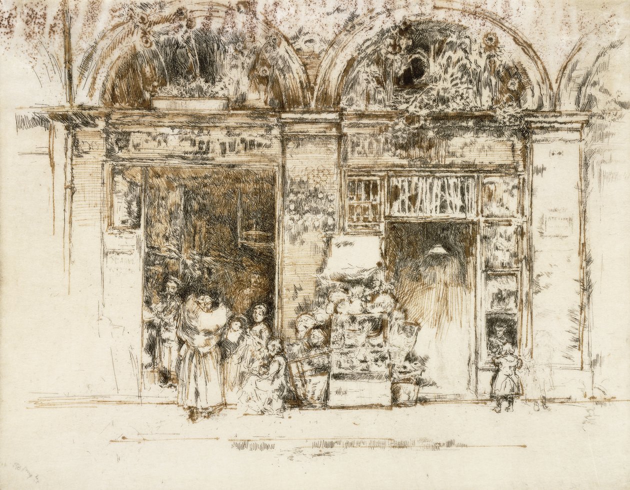 Auringonkukat, Rue des Beaux-Arts, n. 1892–1893 tekijältä James Abbott McNeill Whistler