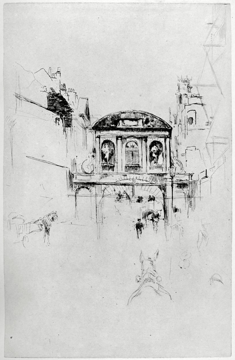 Temple Bar, 1800-luku 1904. tekijältä James Abbott McNeill Whistler