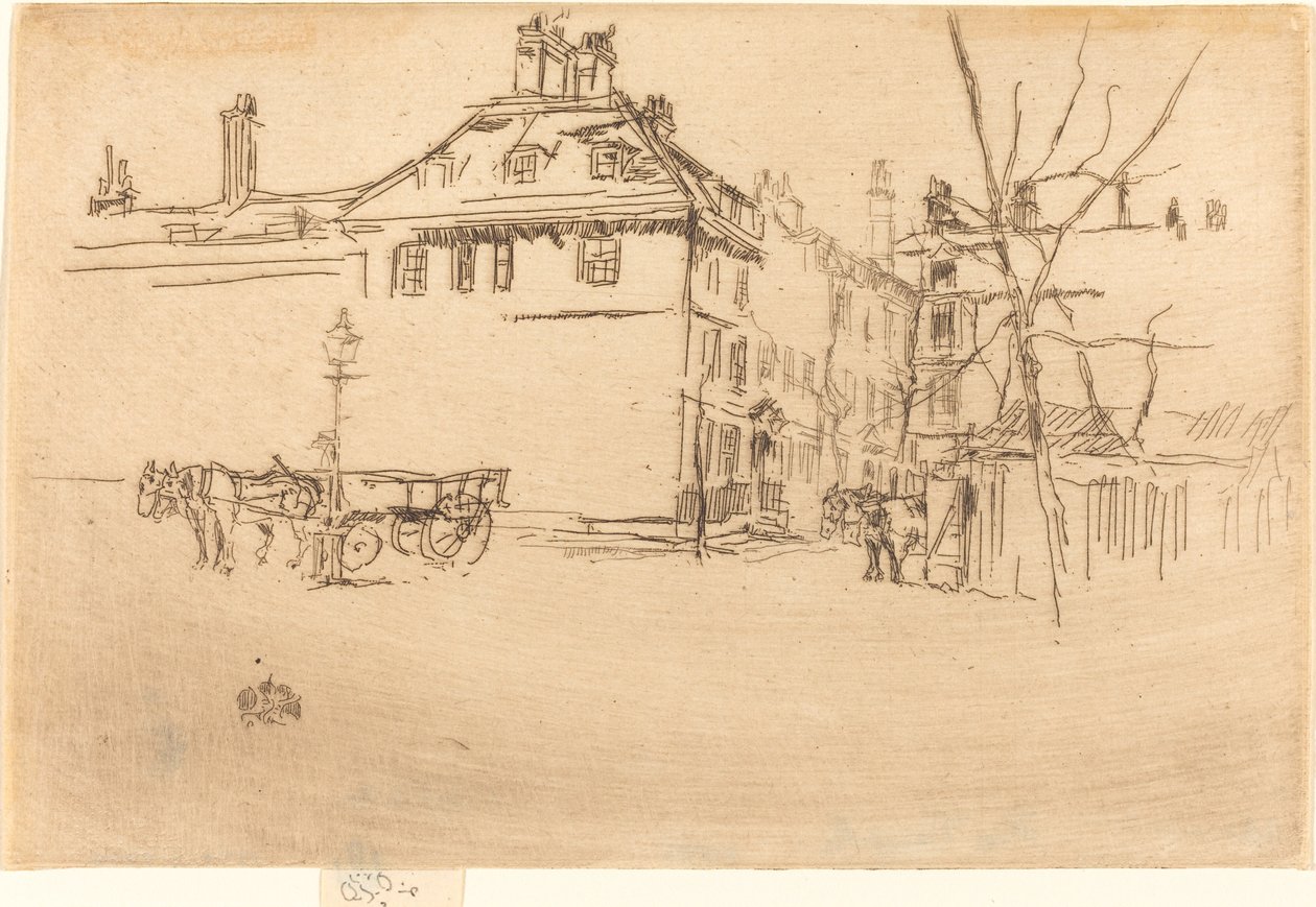 Temppeli, c. 18801881. tekijältä James Abbott McNeill Whistler