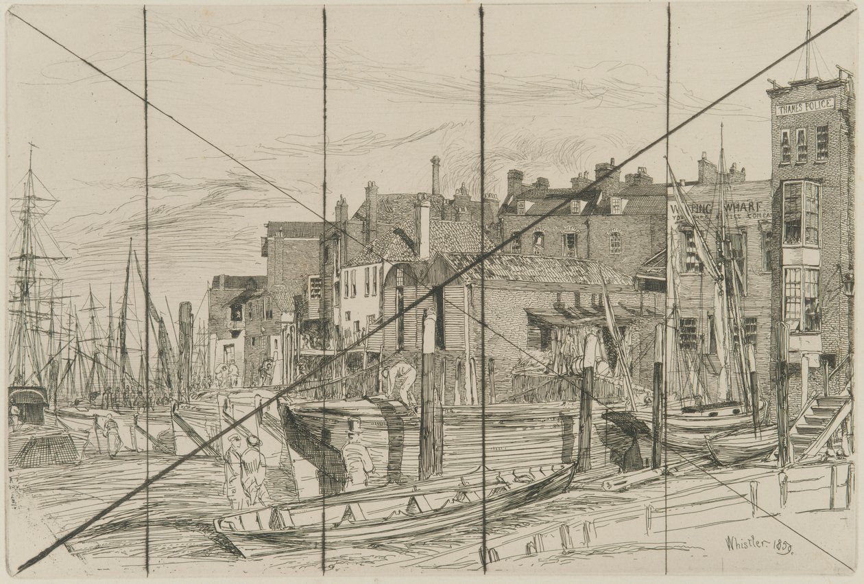 Thamesin poliisi, 1859. tekijältä James Abbott McNeill Whistler