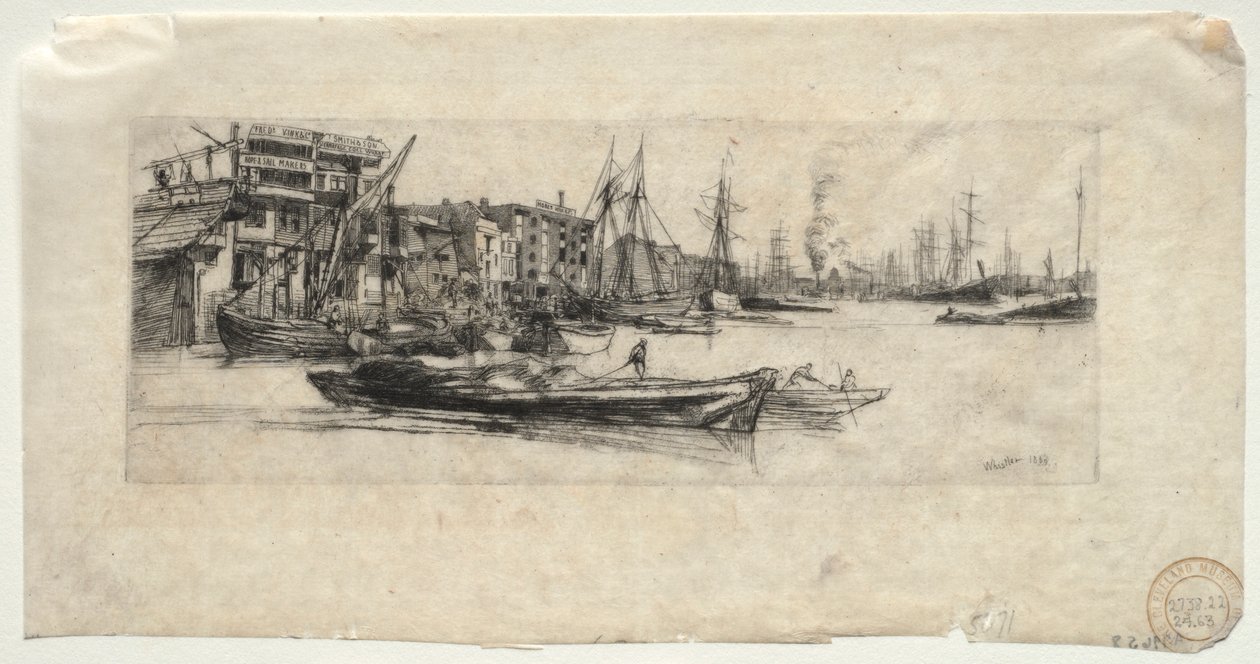 Thames Warehouse, 1859. tekijältä James Abbott McNeill Whistler