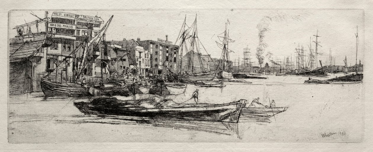 Thames Warehouse, 1871. tekijältä James Abbott McNeill Whistler