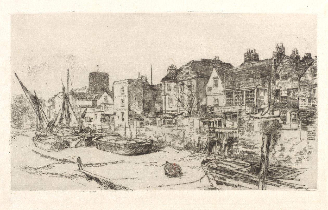 "Adam ja Eeva", Old Chelsea, 1879. tekijältä James Abbott McNeill Whistler