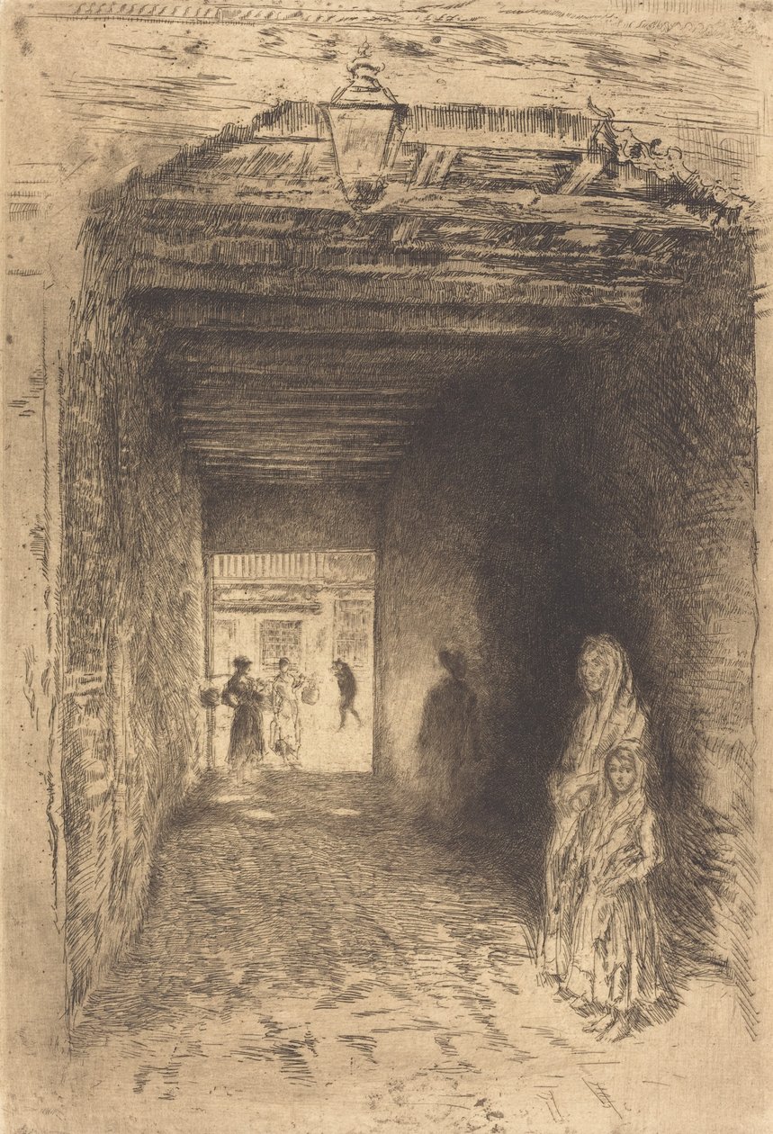 Kerjäläiset, 18791880. tekijältä James Abbott McNeill Whistler