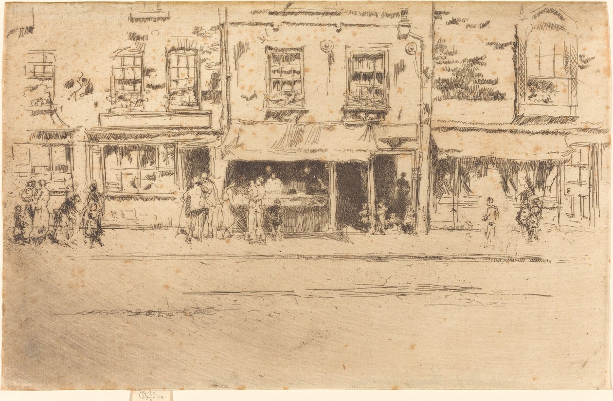 The Fish-Shop, Busy Chelsea, 1887. tekijältä James Abbott McNeill Whistler