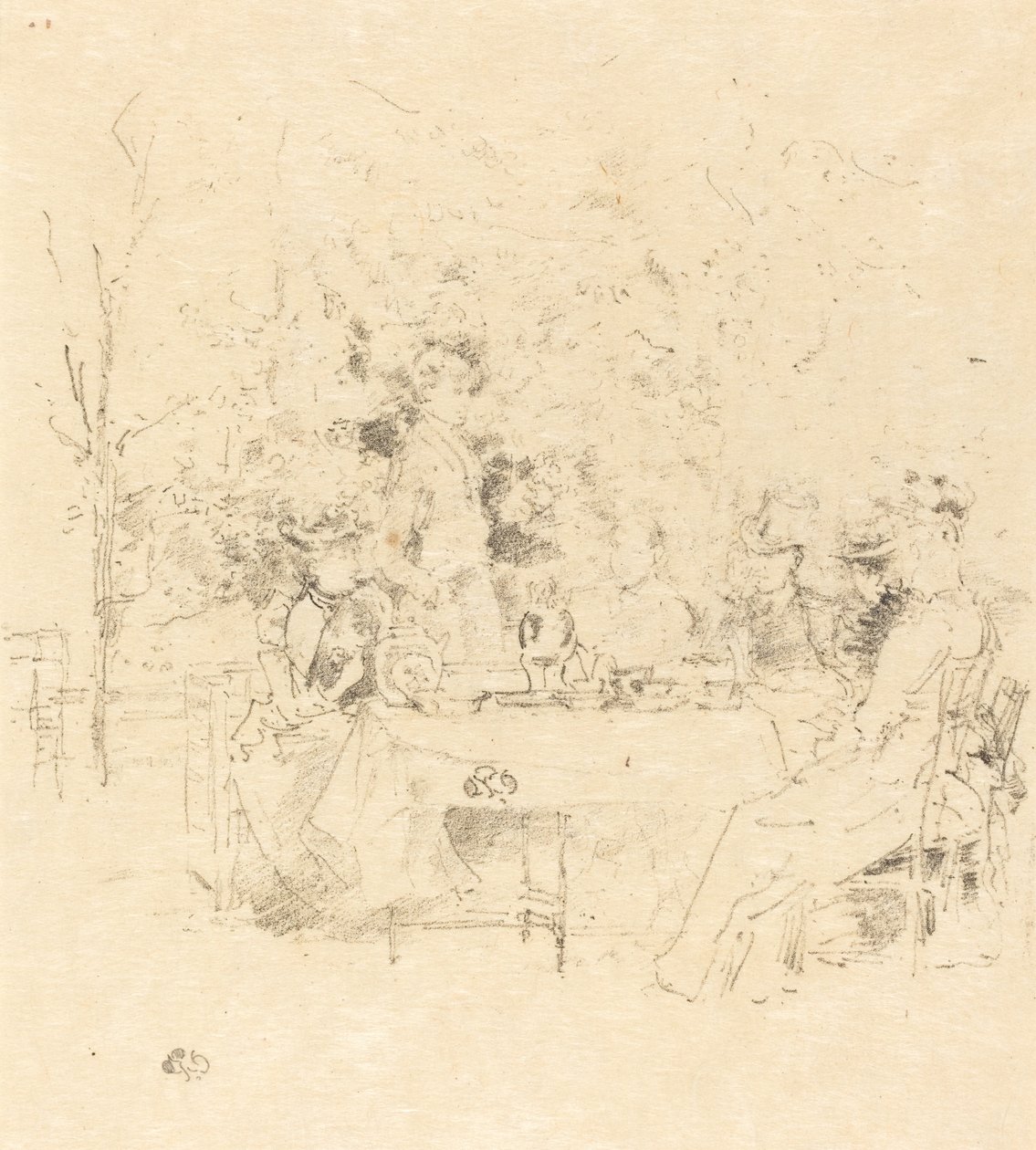 Puutarha, 1891. tekijältä James Abbott McNeill Whistler