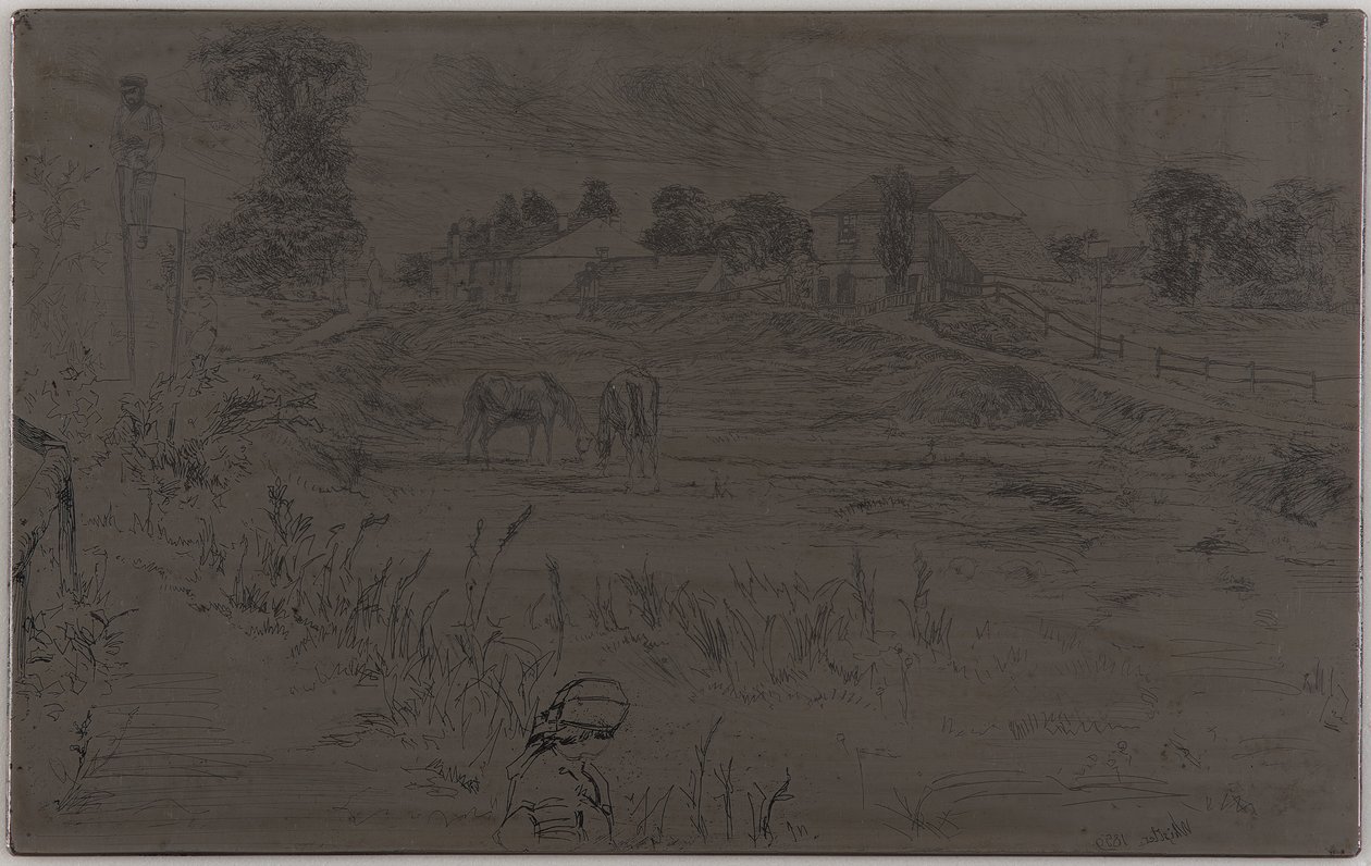 El paisatge amb el cavall, 1859. finlandès tekijältä James Abbott McNeill Whistler