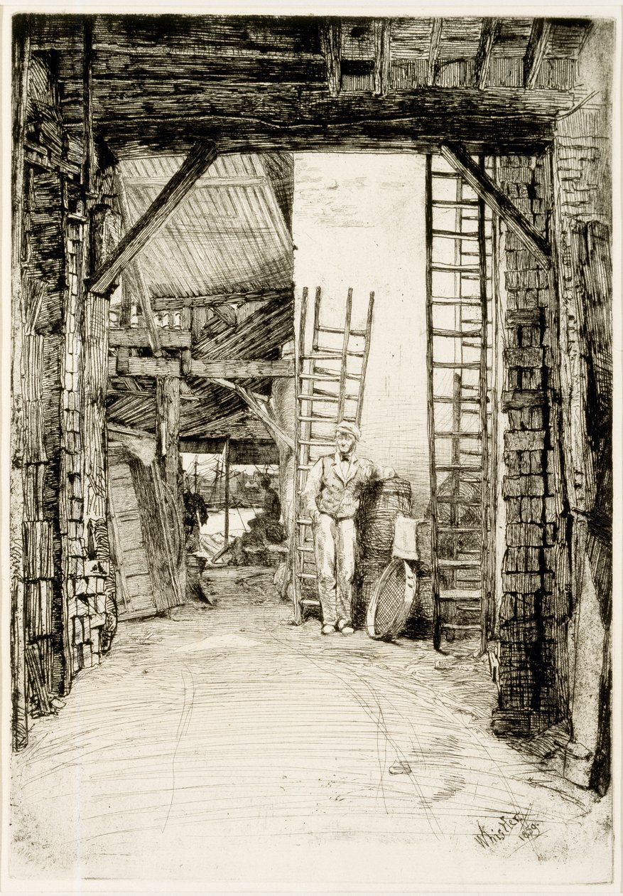 Lime Burner, 1859 (etsaus ja kuivakärki) tekijältä James Abbott McNeill Whistler