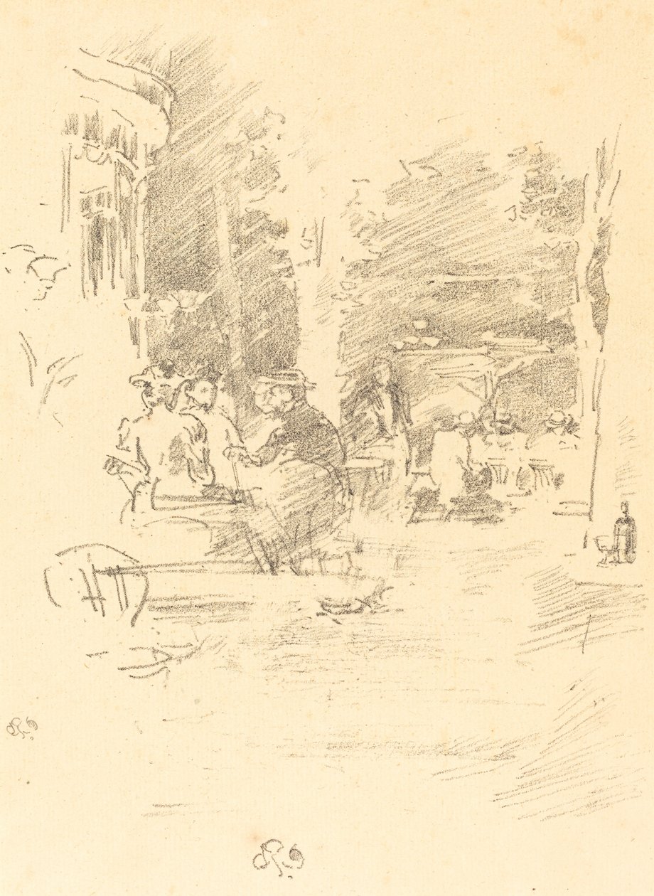 Pieni kahvila au Bois, 1894. tekijältä James Abbott McNeill Whistler