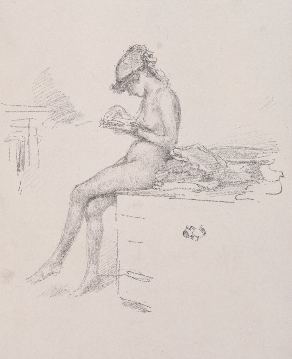 The Little Nude Model Reading, 1890. tekijältä James Abbott McNeill Whistler