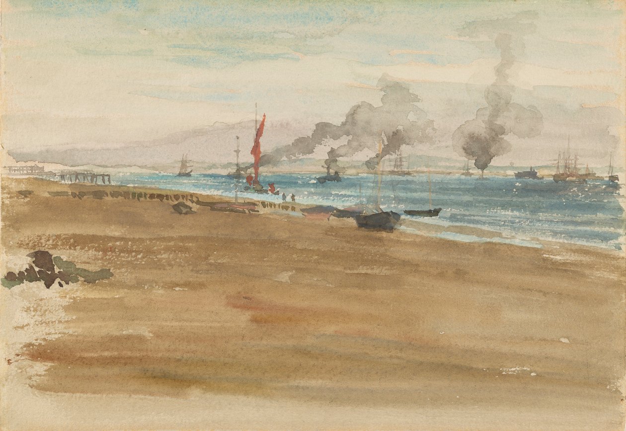La desembocadura del riu, 1881-1883. finlandès tekijältä James Abbott McNeill Whistler