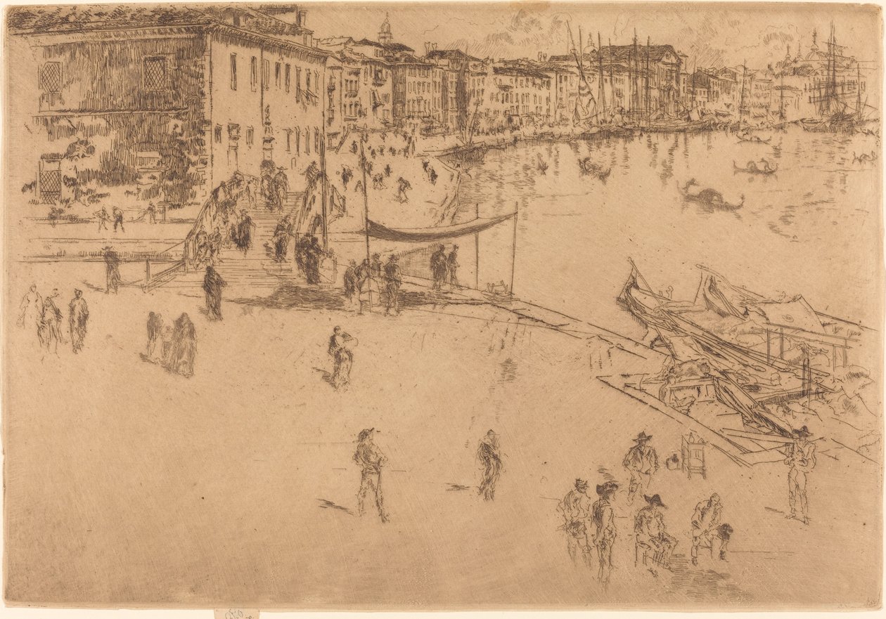 The Riva, nro II, 1880. tekijältä James Abbott McNeill Whistler