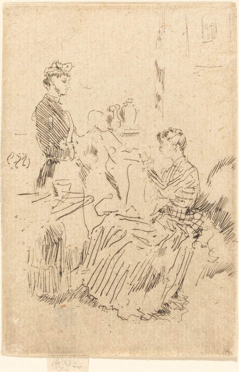 Ompelija, n. 18841886. tekijältä James Abbott McNeill Whistler
