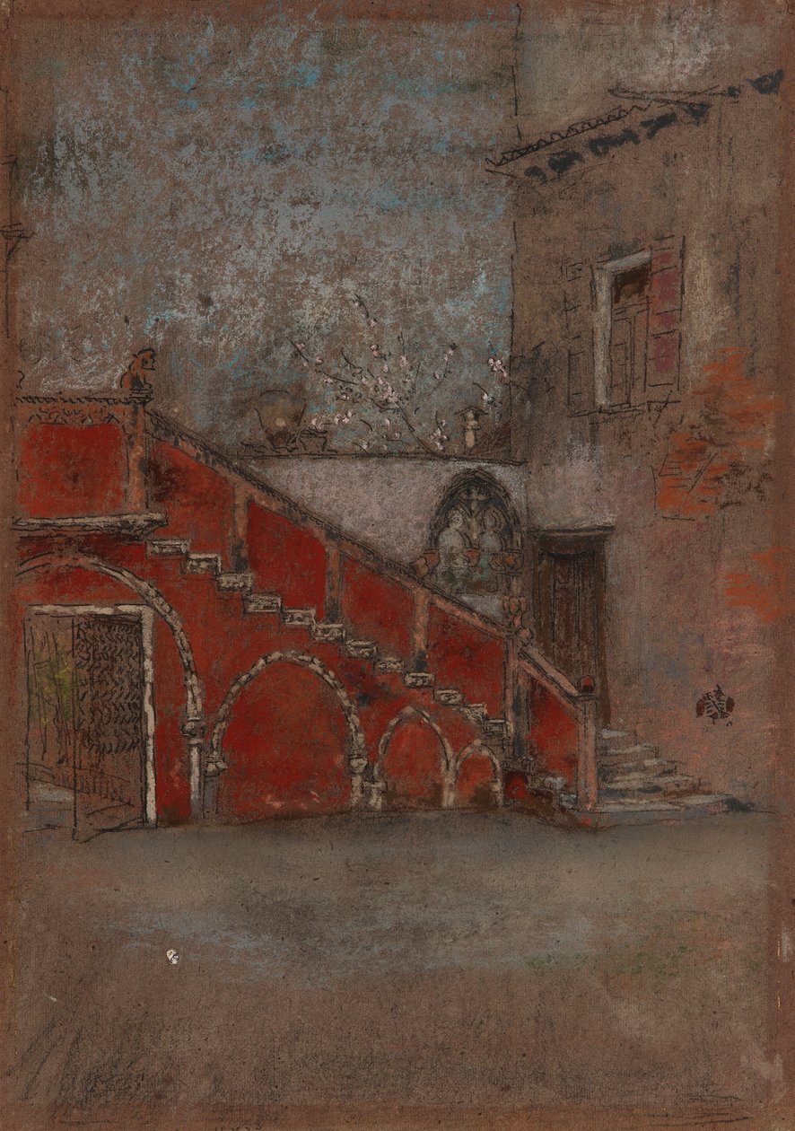 Portaat: Punainen muistiinpano, 1880. tekijältä James Abbott McNeill Whistler