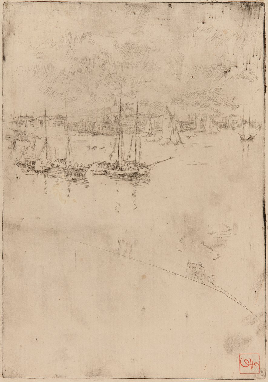 The Steamboat, Venetsia, 1879-1880. tekijältä James Abbott McNeill Whistler