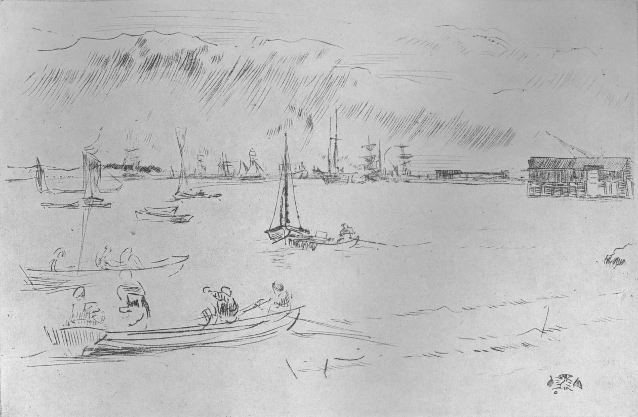 The Thames Towards Erith, c1877, 1904 tekijältä James Abbott McNeill Whistler