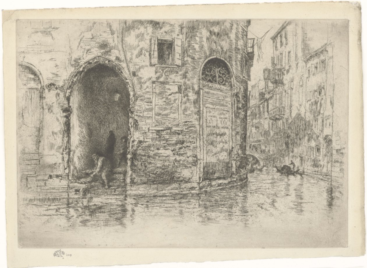 The Two Doorways. Ensimmäinen Venetsia-jakso, sivu 2 (12:sta) tekijältä James Abbott McNeill Whistler