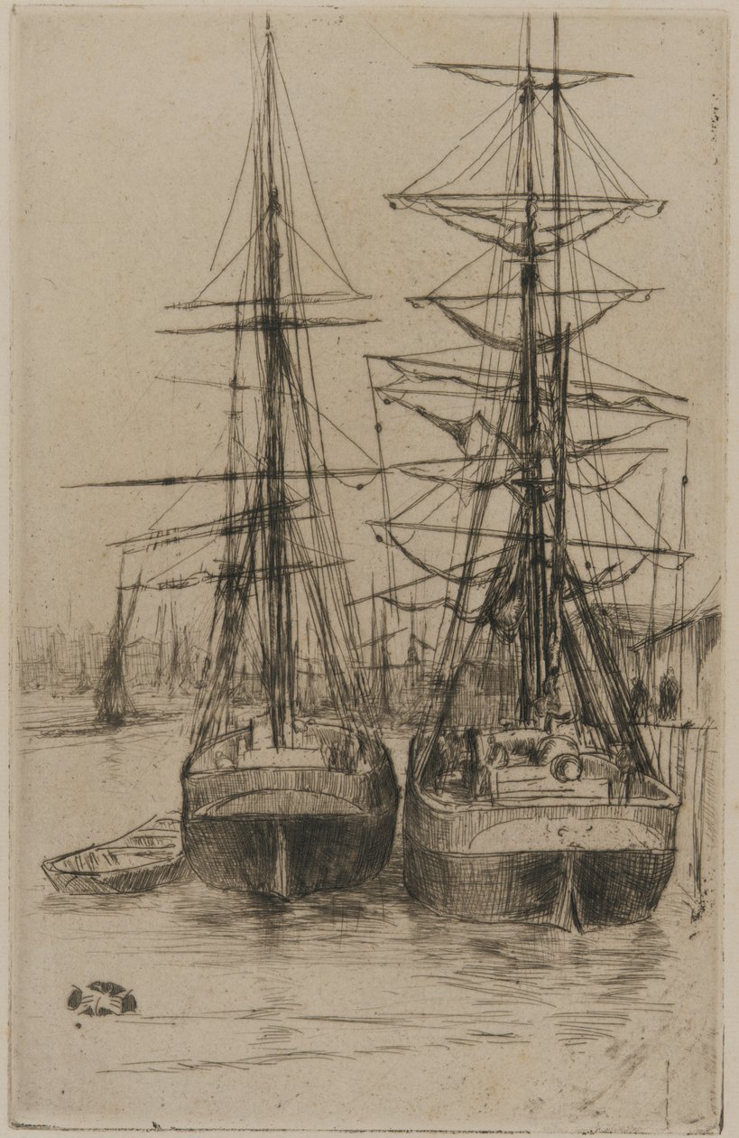 Kaksi laivaa, 1875. tekijältä James Abbott McNeill Whistler