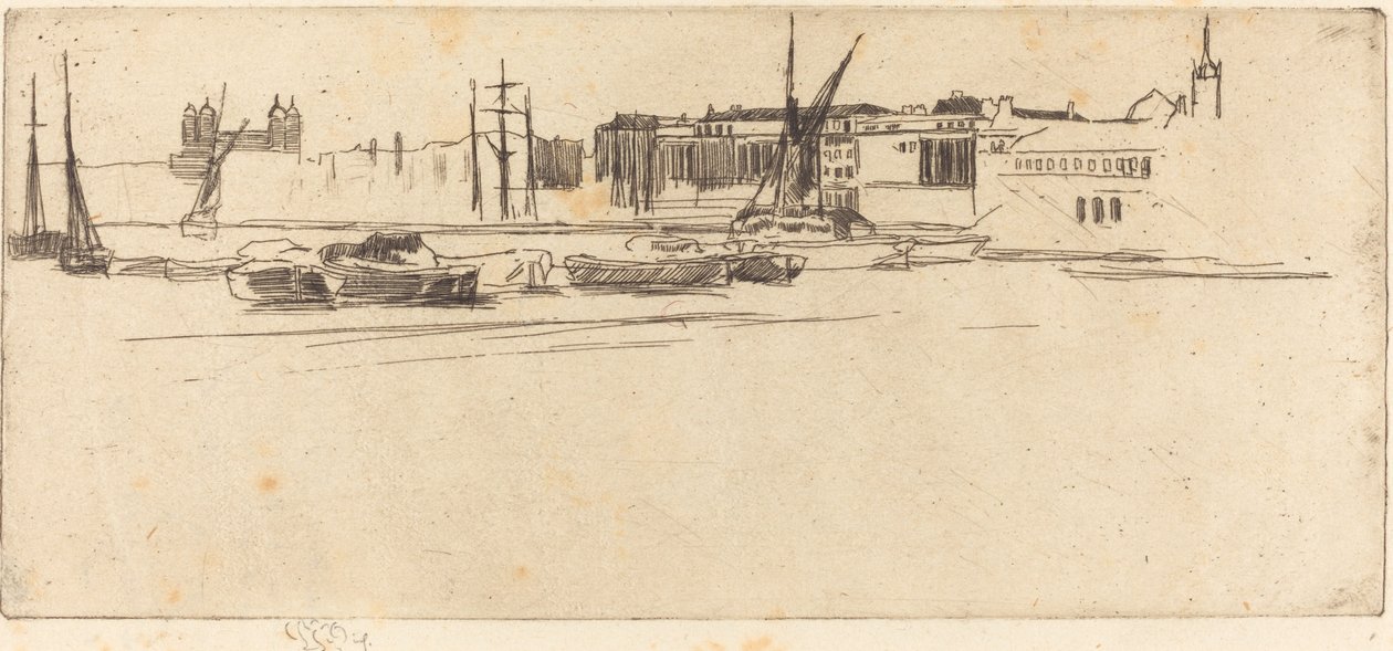 Valkoinen torni, n. 1875. tekijältä James Abbott McNeill Whistler