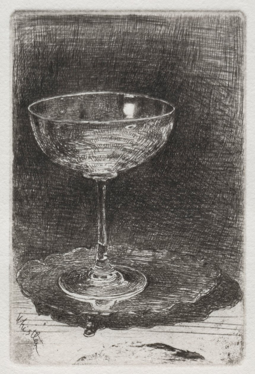 Viinilasi, 1858. tekijältä James Abbott McNeill Whistler