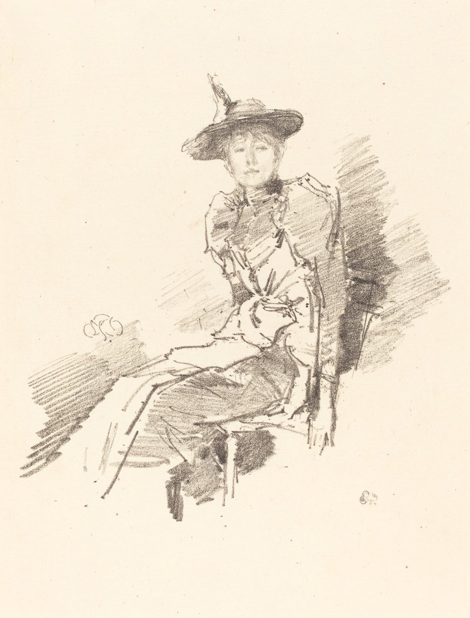 El barret alat, 1890. finlandès tekijältä James Abbott McNeill Whistler