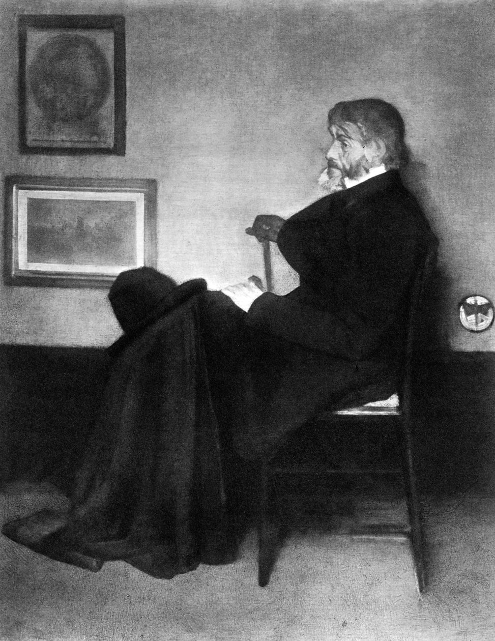 Thomas Carlyle, skotlantilainen esseisti, satiiri ja historioitsija, 1873. tekijältä James Abbott McNeill Whistler