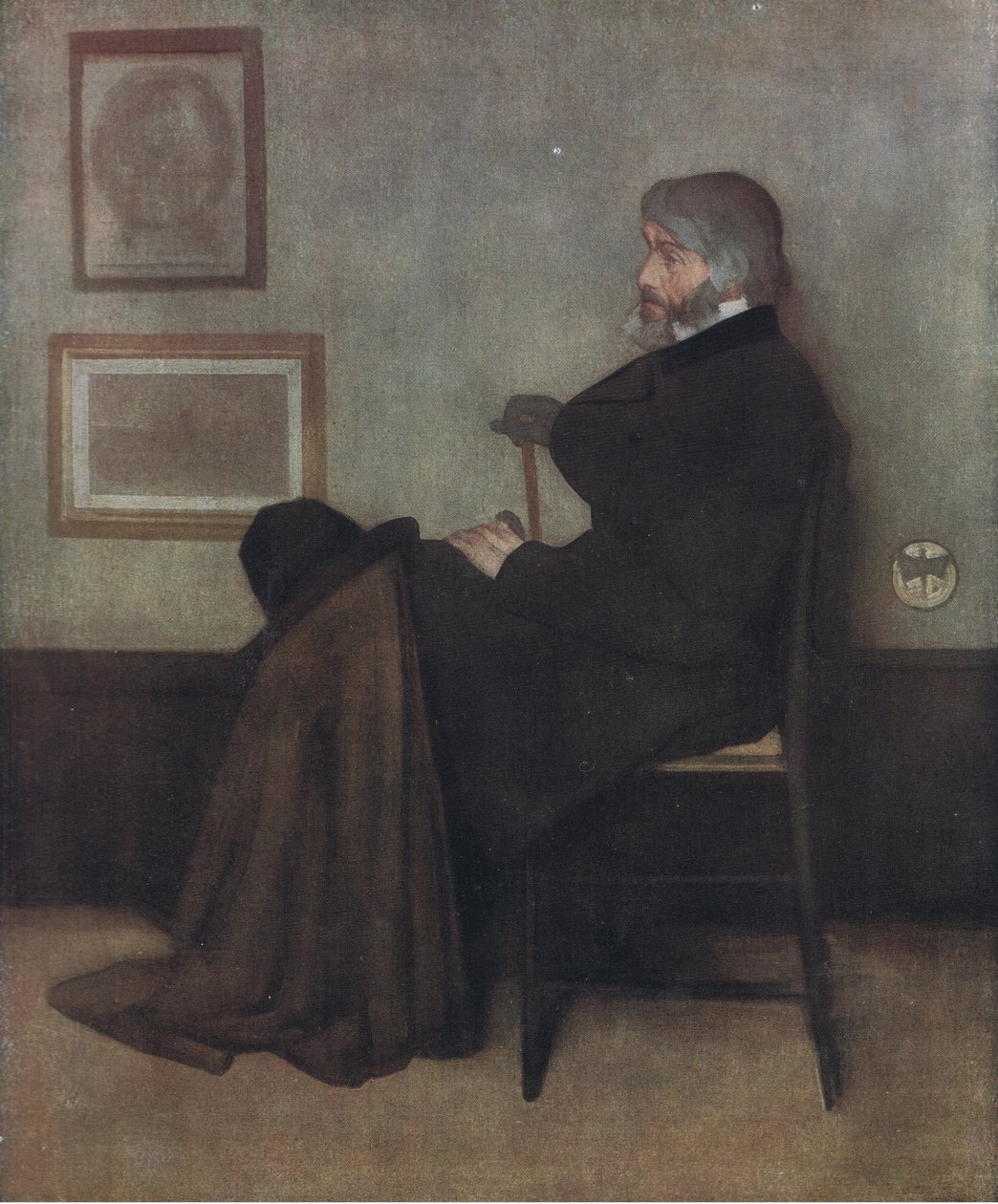 Thomas Carlylen muotokuva, Bibbys Annual, 1916-1917 tekijältä James Abbott McNeill Whistler