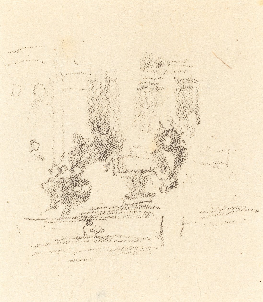 Kokeiluluonnos: Sisustus, n. 1891. tekijältä James Abbott McNeill Whistler