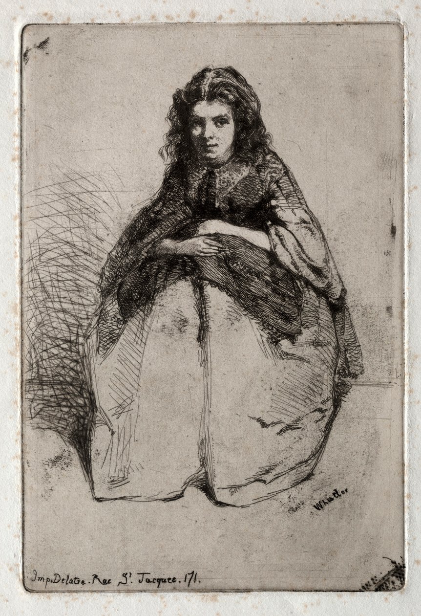 Kaksitoista etsausta luonnosta: Fumette, 1858. tekijältä James Abbott McNeill Whistler