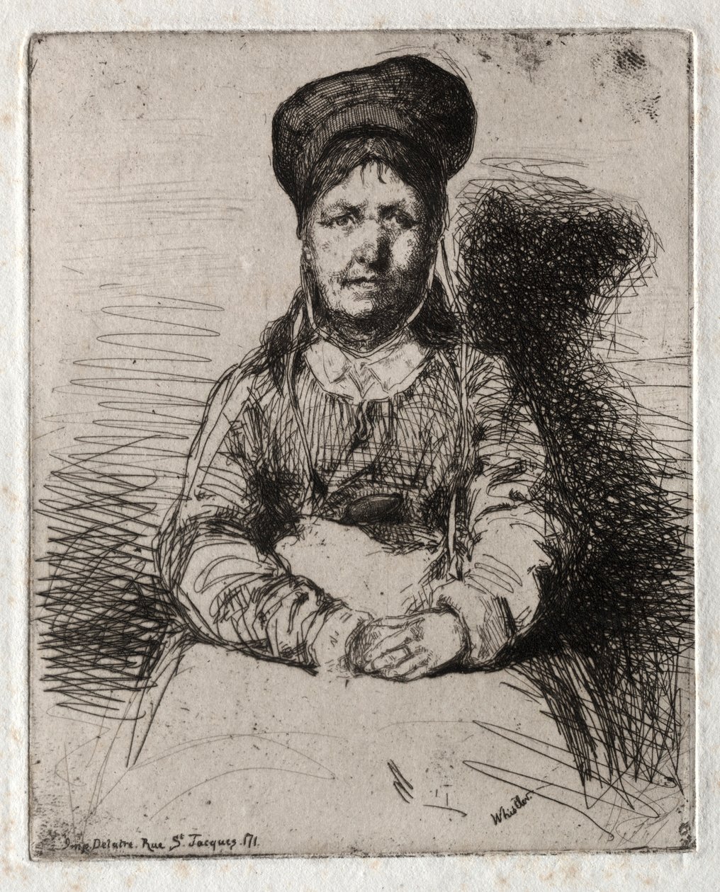 Kaksitoista etsausta luonnosta: La Rétameuse, 1858. tekijältä James Abbott McNeill Whistler