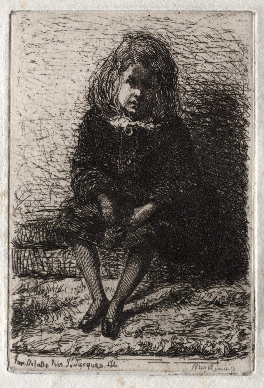 Kaksitoista etsausta luonnosta: Pikku Arthur, 1858. tekijältä James Abbott McNeill Whistler