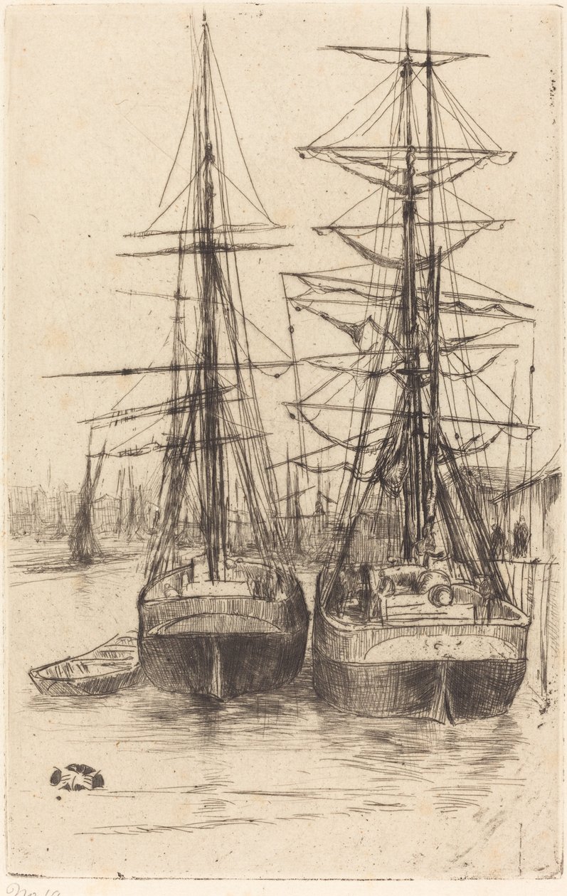 Kaksi laivaa, 1875. tekijältä James Abbott McNeill Whistler