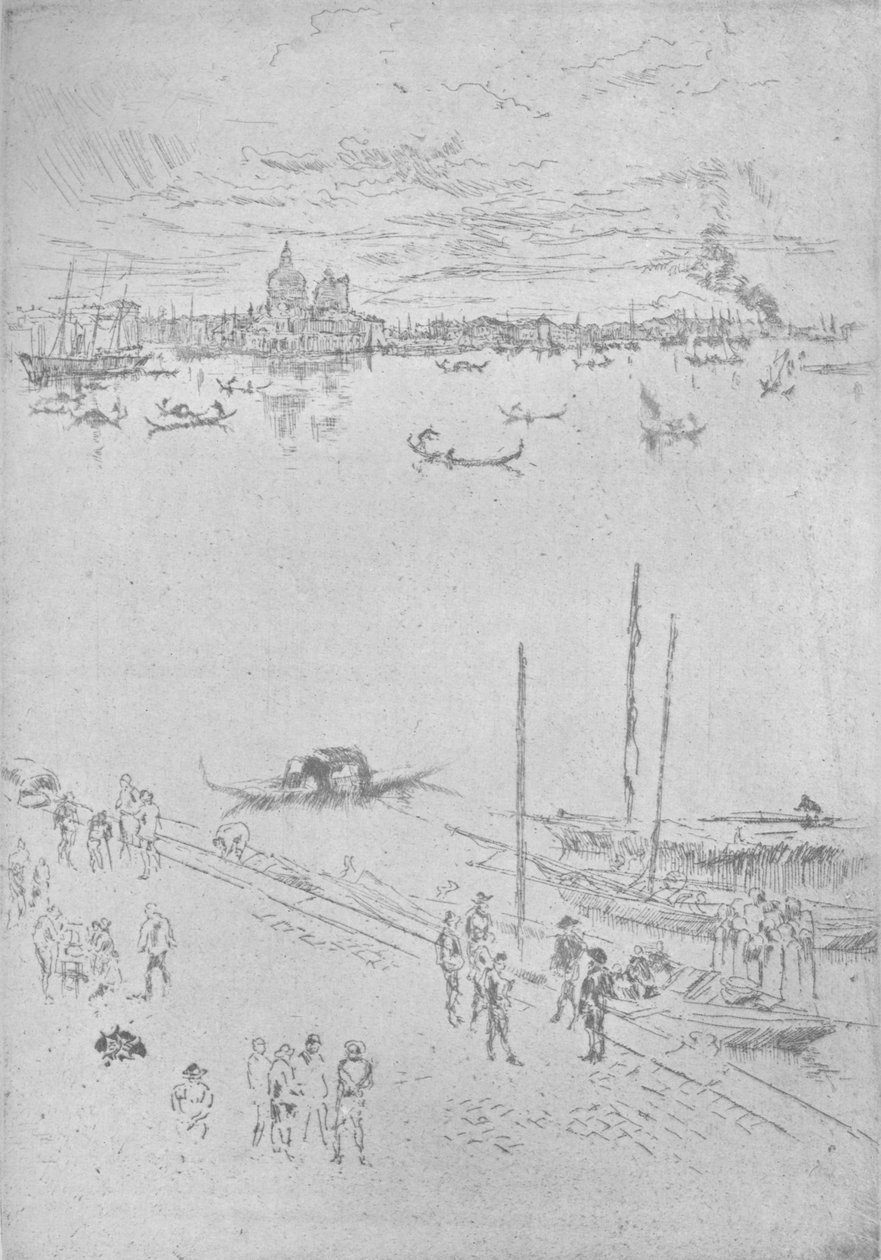 Pystysuora Venetsia, c1880, 1904 tekijältä James Abbott McNeill Whistler