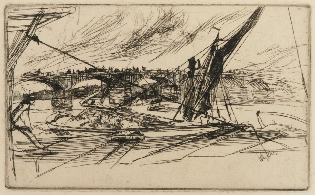 Vauxhallin silta, 1861. tekijältä James Abbott McNeill Whistler