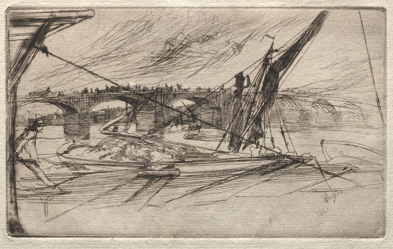Vauxhallin silta, 1861. tekijältä James Abbott McNeill Whistler