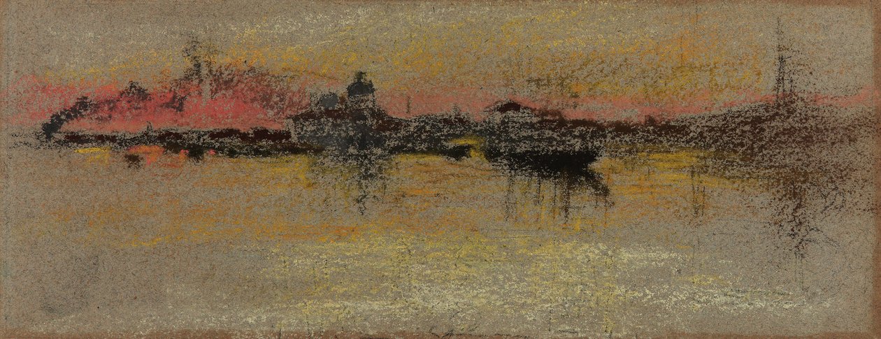 Venetsia: Sunrise on Rialto, 1880. tekijältä James Abbott McNeill Whistler