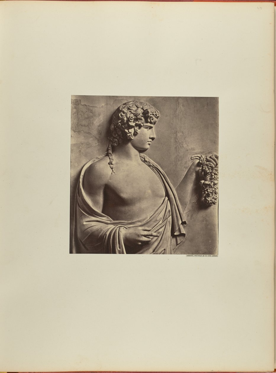 Antinous, Basreliefi Albanin kaupungista. tekijältä James Anderson