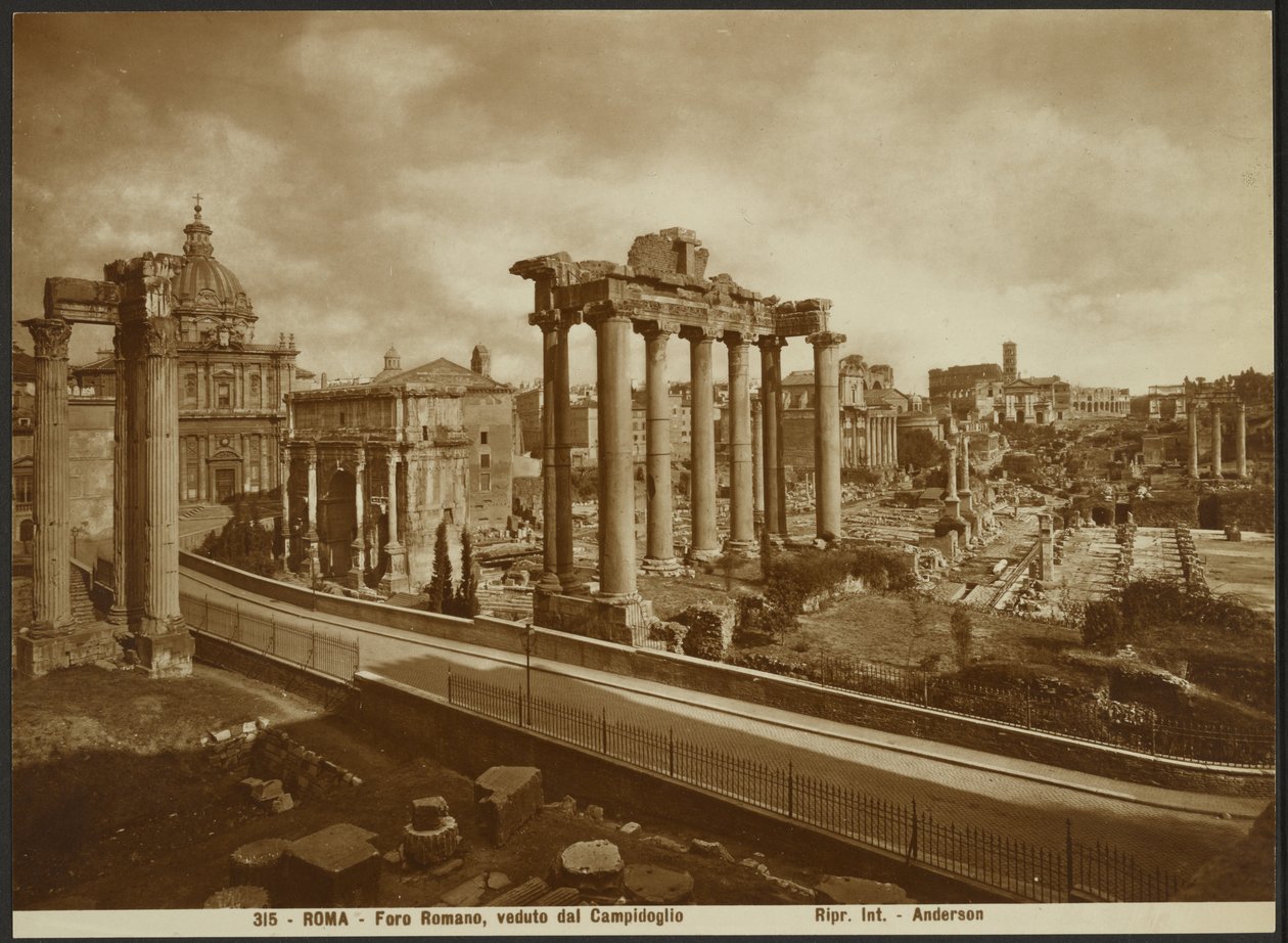 Forum Romanum pääkaupungista katsottuna tekijältä James Anderson