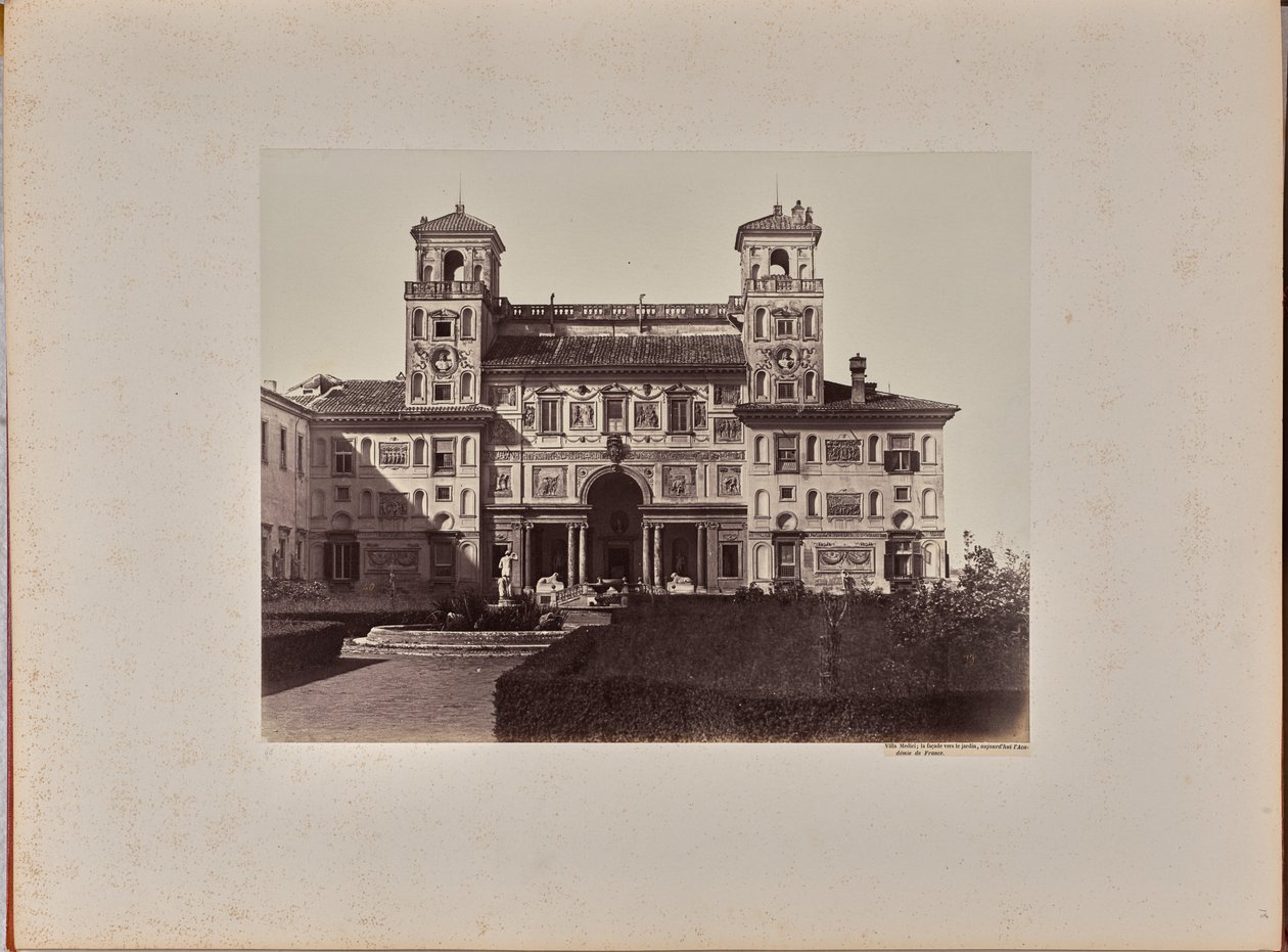 Villa Medici; puutarhan puoleinen julkisivu, nykyisin Académie de France. tekijältä James Anderson
