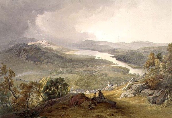 Lake Windermere, Englannin järvialueesta tekijältä James Baker (after) Pyne