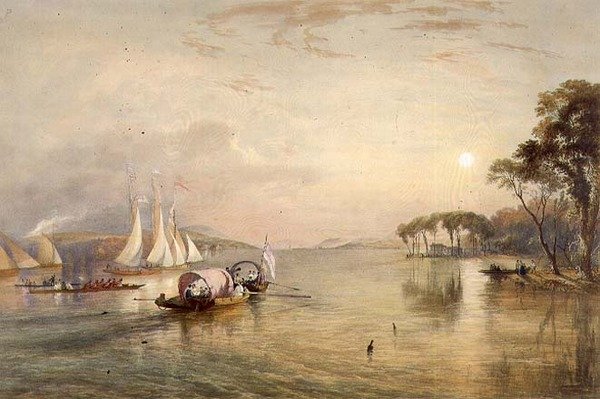Lake Windermere, Englannin järvialueesta tekijältä James Baker (after) Pyne