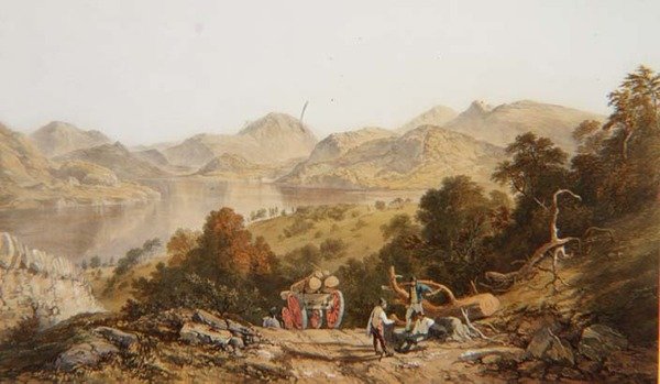 Ullswater, Englannin järvialueesta tekijältä James Baker (after) Pyne