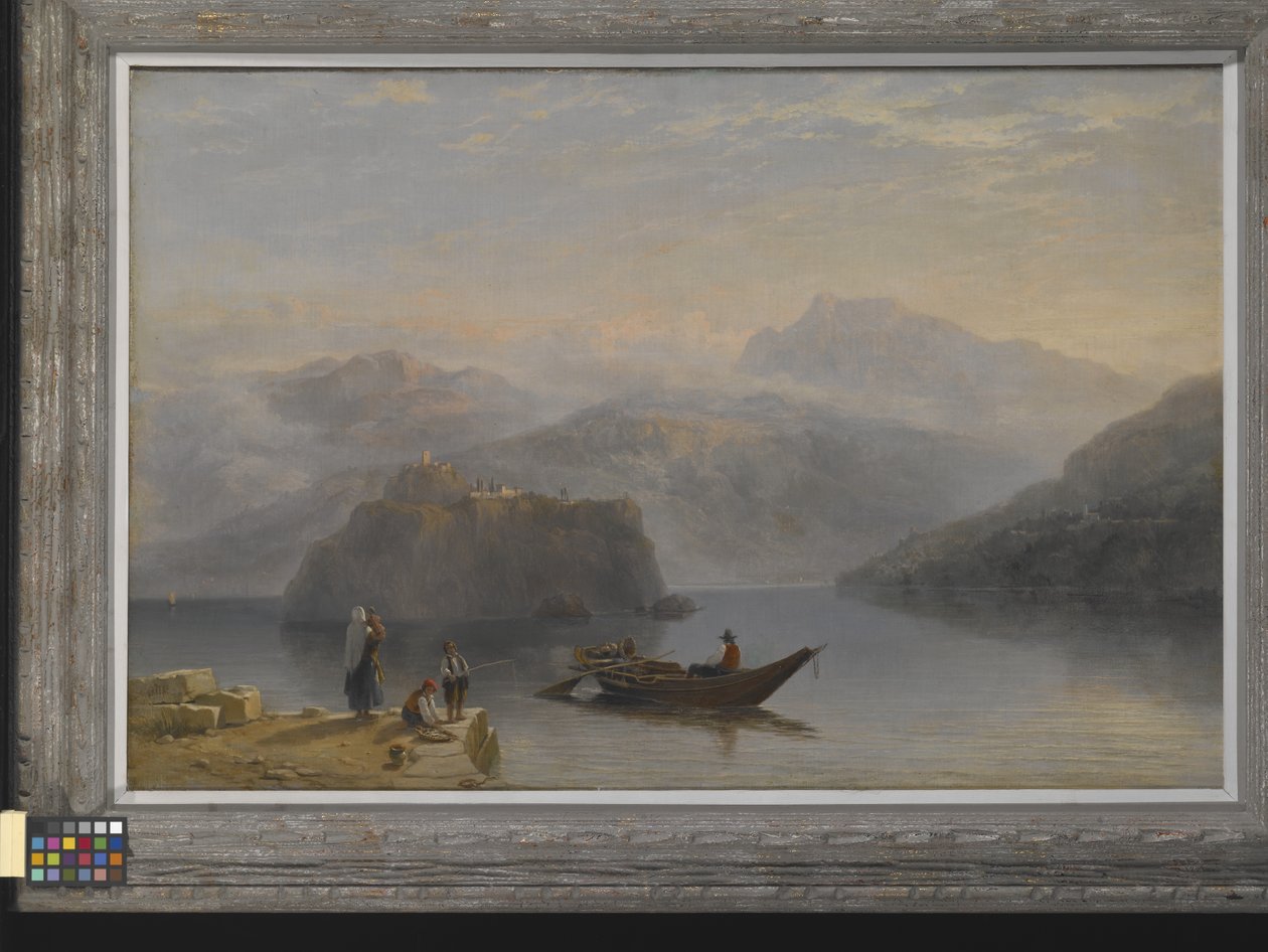 Lago Maggiore (?) (öljy kankaalle) tekijältä James Baker Pyne