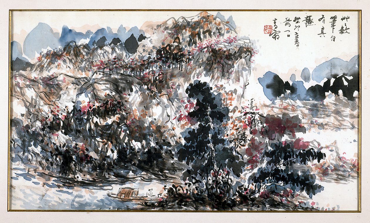 Paisagem (tinta e cor sobre pano) finlandesa tekijältä James Baker Pyne