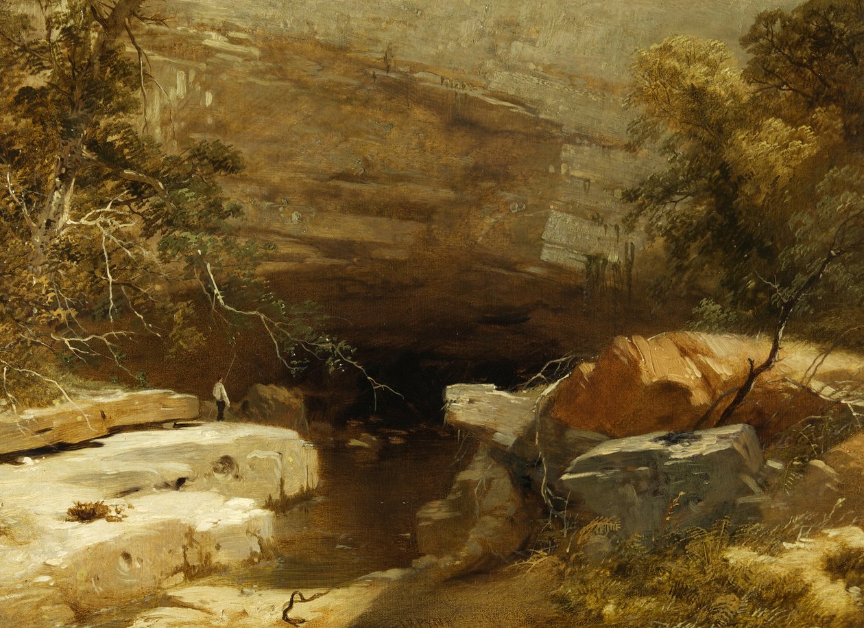 Maisema, Porth-yr-luola, Vale of Neath tekijältä James Baker Pyne