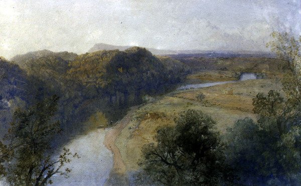 The Ribble from Red Seat (öljy kankaalle) tekijältä James Baker Pyne