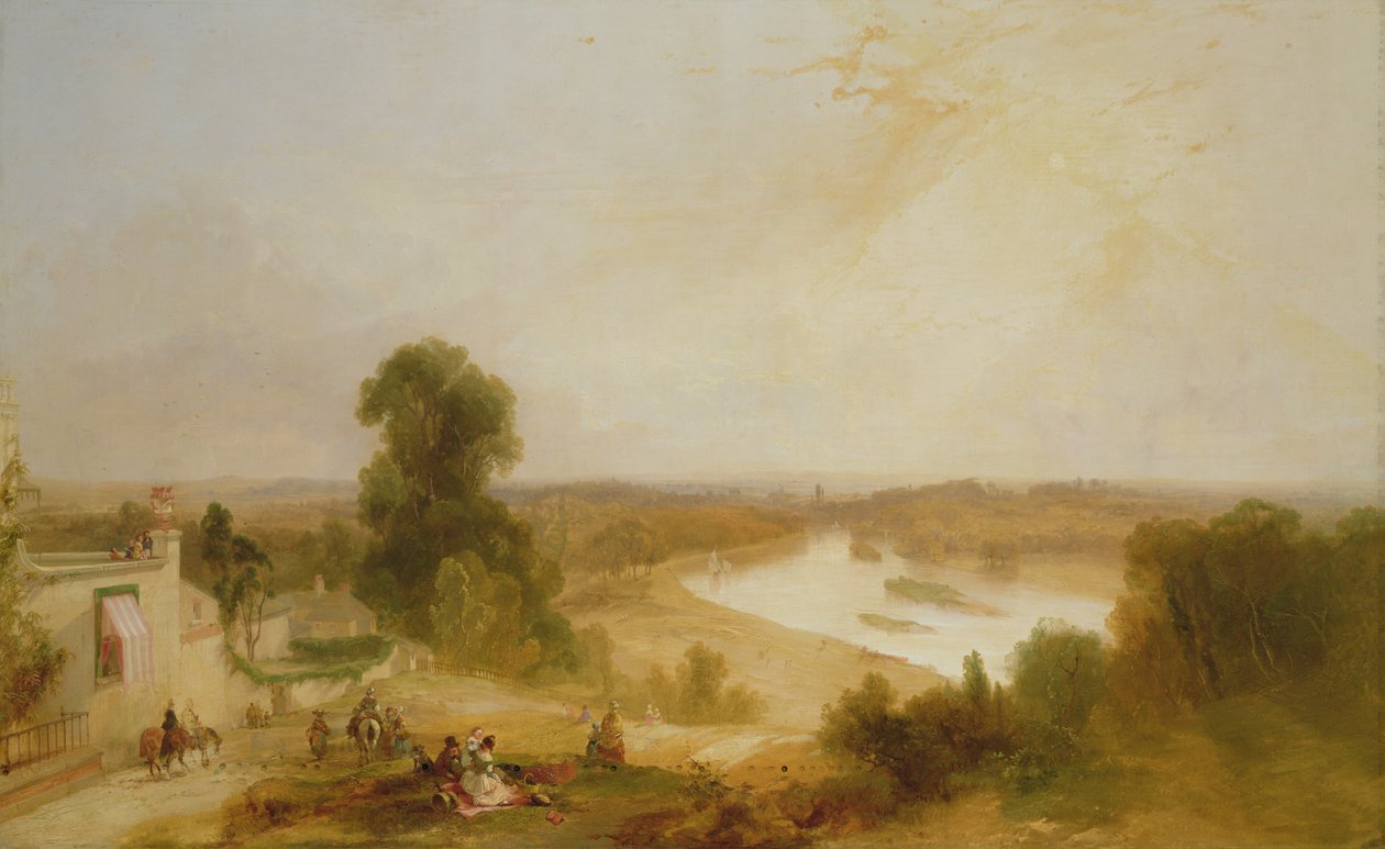 Näkymä Thames-joelle Richmond Hilliltä, 1835 tekijältä James Baker Pyne
