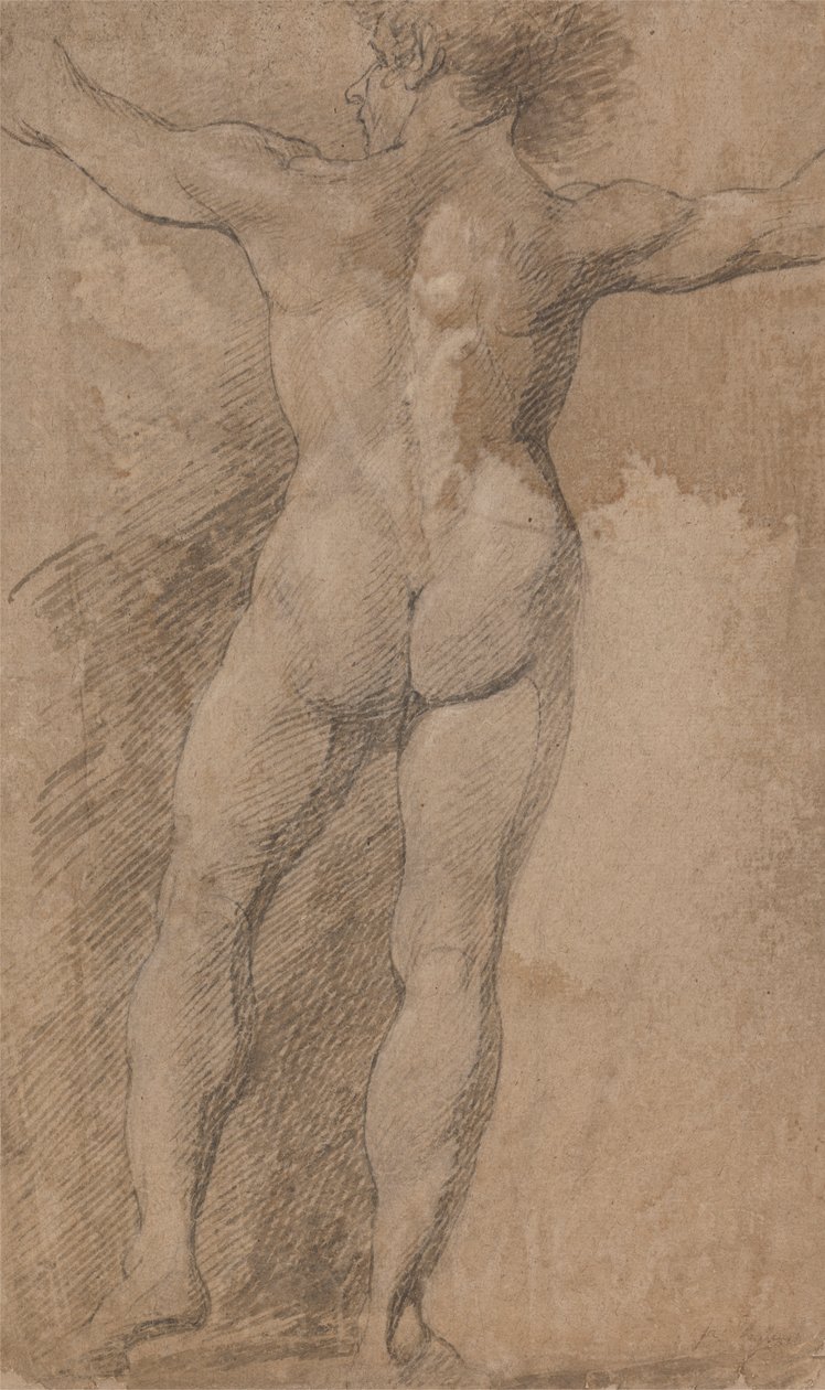Homem com os braços bem abertos visto por trás tekijältä James Barry