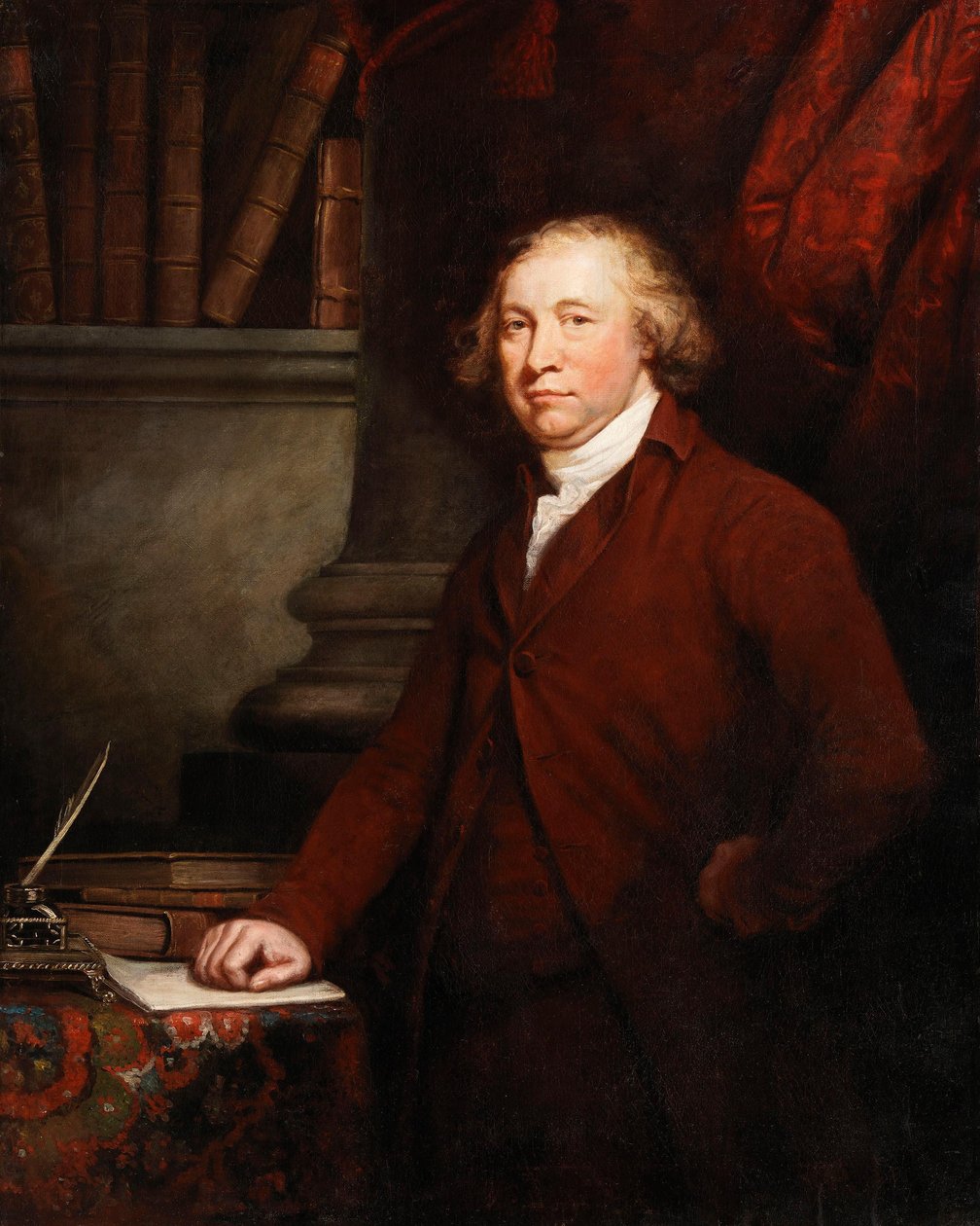 Valtiomies, puhuja ja kirjailija Edmund Burken (1729-1797) muotokuva tekijältä James Barry